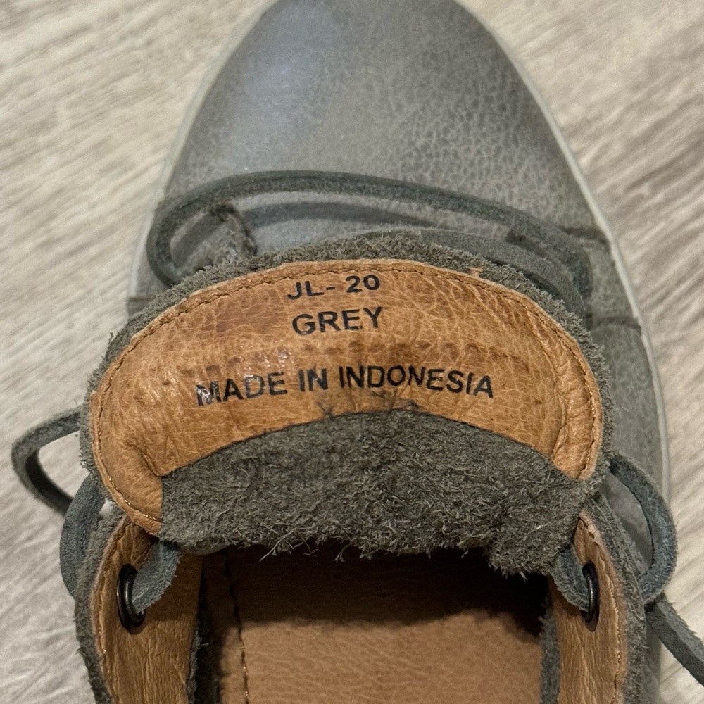 BLACKSTONE Gray FULL LEATHER Women's Fashion Sneakers SIZE 36 EUC WORN ONCE - Picture 11 of 14